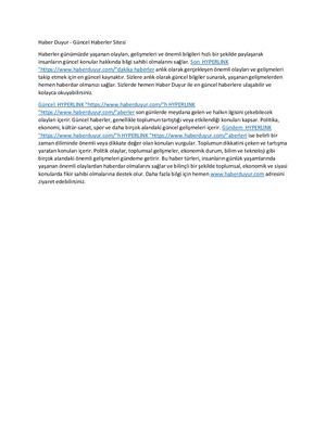 Haber Duyur Güncel Haberler Sitesi