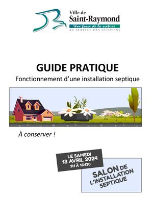 Guide pratique - fonctionnement d'une installation septique