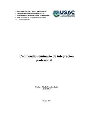 Compendio Seminario De Integracion Profesional