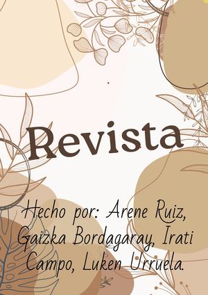 Documento A4 Portada Trabajo Proyecto Acuarela Boho Aesthetic Pastel