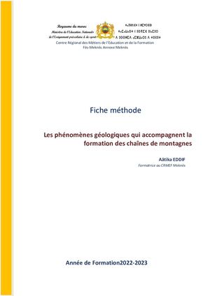 Les Phénomènes Géologiques Qui Accompagnent La Formation Des Chaînes De Montagnes