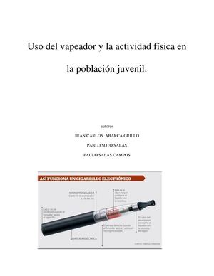 Uso del vapeador y la actividad física en la población juvenil.