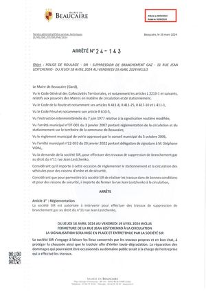 ARR 24 143 Arrêté 09 04 2024