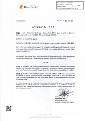 Parution Des Actes Administratifs (décisions 10 04 2024).