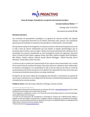 Linea De Tiempo Pensadores Y Su Aporte A