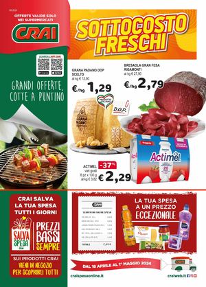 Volantino Crai Ama Supermercati Veneto e Friuli Venezia Giulia dal 18 aprile al 1° maggio