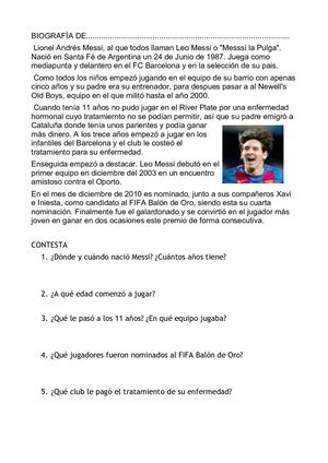 Biografia Messi