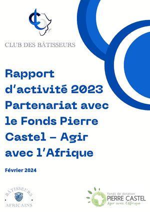 Rapport d'activités 2023 - Club des Bâtisseurs