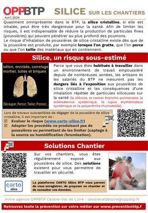 Avril Silice - Article OPPBTP à Intégrer Dans Le Flash