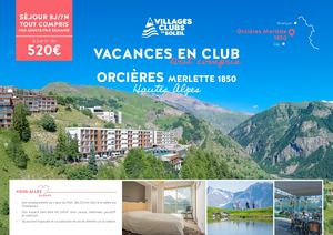 Affiche AGV Orcières - Villages Clubs du Soleil