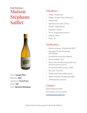 Qr Savagnin Rose 2022 Francais Anglais
