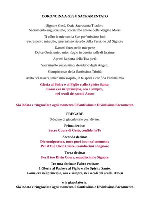 Gesùsacramentato Coroncina Visita Animadi Cristo Vers Ampliata