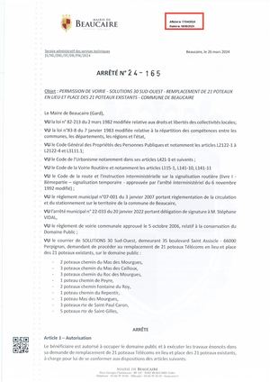 Parution Des Actes Administratifs (arrêtés) (3).