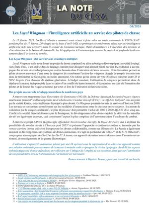 LA NOTE DU CESA N°554