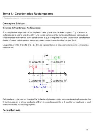 U1 S1 Lo1 Coordenadas Rectangulares