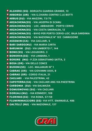 CRAI Sardegna - Punti Vendita Rete ed Extra