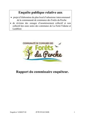 Rapport D'enquête Publique