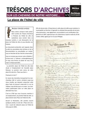 Tresors d'Archives Numero 8 : La place de l’hôtel de ville