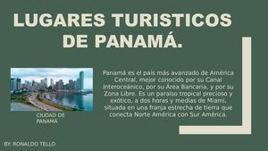 Lugares Turisticos De Panamá