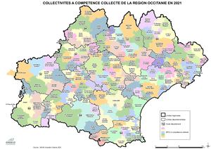 Intercommunalités d'occitanie à Compétence Collecte 2021 Fusionné