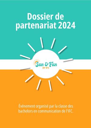Dossier Partenaires Sun and Fun by IFC
