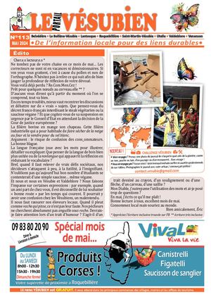 MAI 2024 - LE portail VESUBIEN n°113. Journal gratuit de la Vésubie & Valdeblore - 06450 - Alpes Maritimes