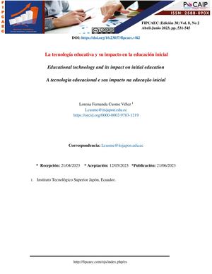 La Tecnología Educativa Y Su Impacto En La Educación Inicial