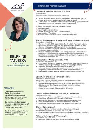 Cv Tatuszka Delphine 2024 La Souris Et Le Singe