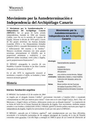 Movimiento Por La Autodeterminación E Independencia Del Archipiélago Canario