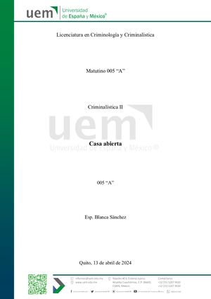 Informe Maniqui 005 A Casa Abierta