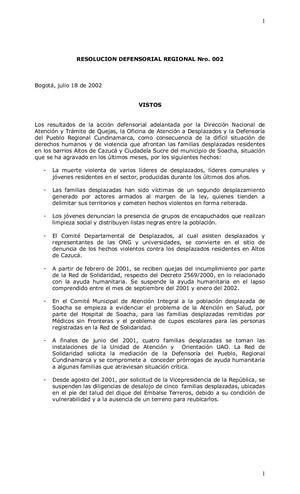 Resolución Defensorial Regional 002 Pág 13 Caso J Manuel Arango