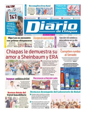 Portada, Lunes 22 De Abril De 2024