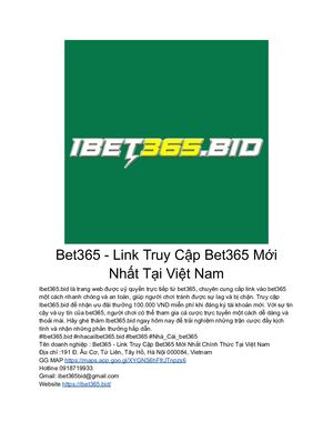 Bet365 Link Truy Cập Bet365 Mới Nhất Tại Việt Nam