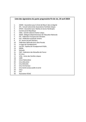 Liste Des Signataires Avril 2024