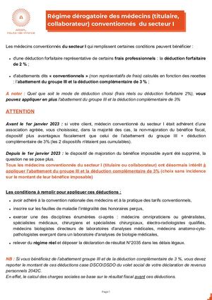 2024 Fiche Technique Medecins Conventionnes Secteur Ipdf