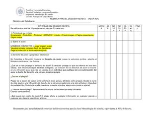 Rubrica Evaluacion Dossier Revista