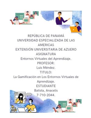 La Gamificación en Los Entornos Virtuales del Aprendizaje.