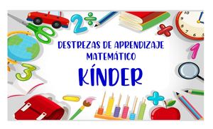 Destrezas De Aprendizaje Matemático De Kínder