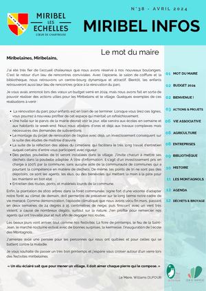 Miribel Infos N°38 Vdefok
