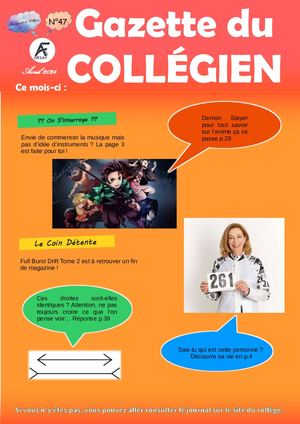 Gazette du collegien Avril 2024