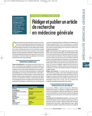 Calaméo - Publier un article en médecine générale