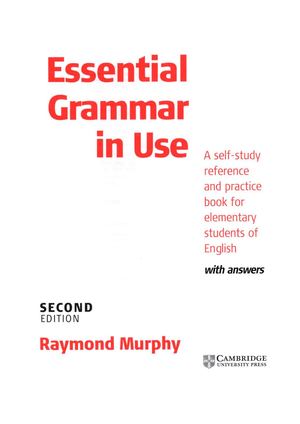 Essential Grammar In Use Second Edition