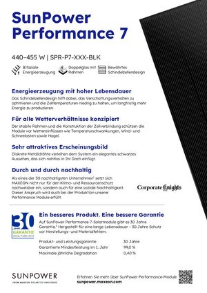 Datasheet Sunpower P7-450-BLK DE