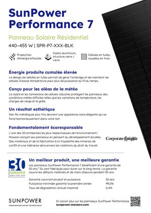 Datasheet Sunpower P7-450-BLK FR