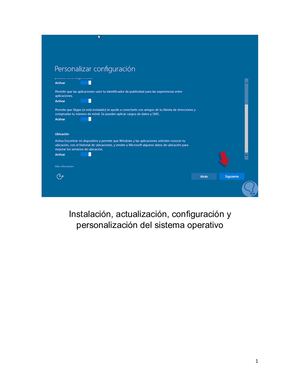 Instalación, Actualizacion, Configuracon Y Personalizacion De Sistema Opertivo