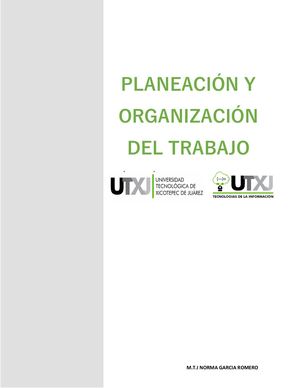 Manual Planeación Y Organización Del Trabajo