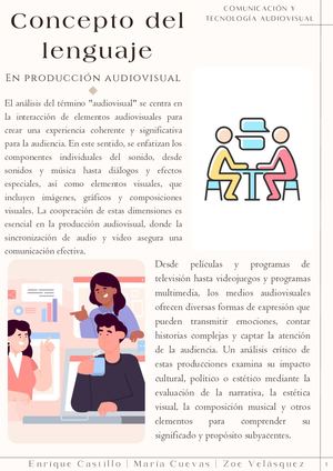 Concepto Del Lenguaje En Producción Audiovisual