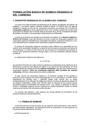 Formulación Y Nomenclatura Orgánica Formulación Y Nomenclatura Orgánica