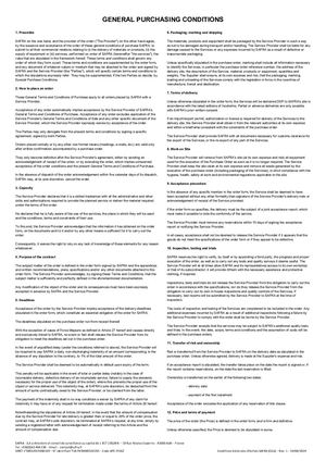 General Purchasing Conditions