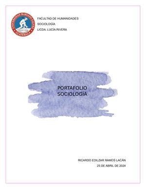 Portafolio Sociología I